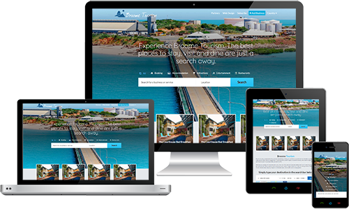 Broome Tourism displayed beautifully on multiple devices